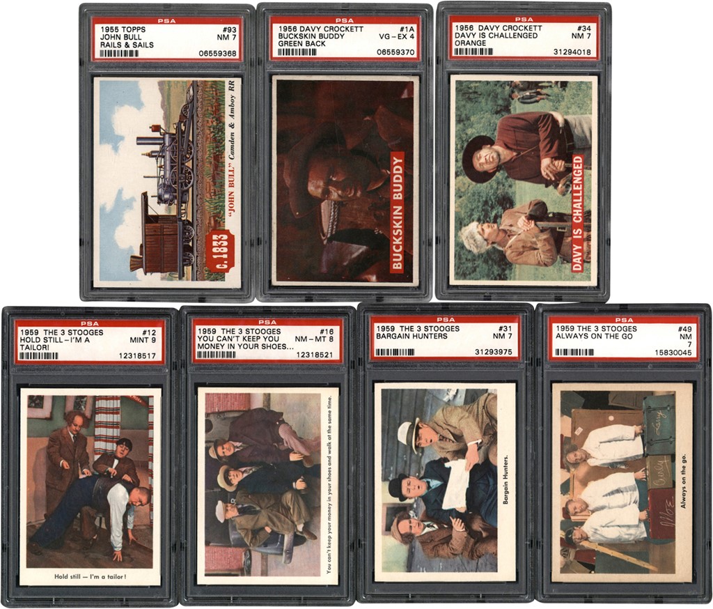 - 1954-1961 Non-Sports Card Collection w/Three Stooges (200+) w/PSA
