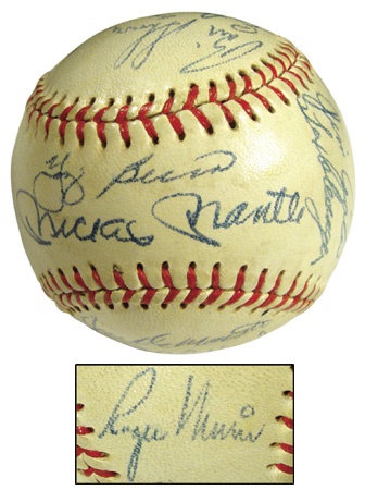 Autographed Baseballs - 1961 New York Yankees Team Signed Baseball