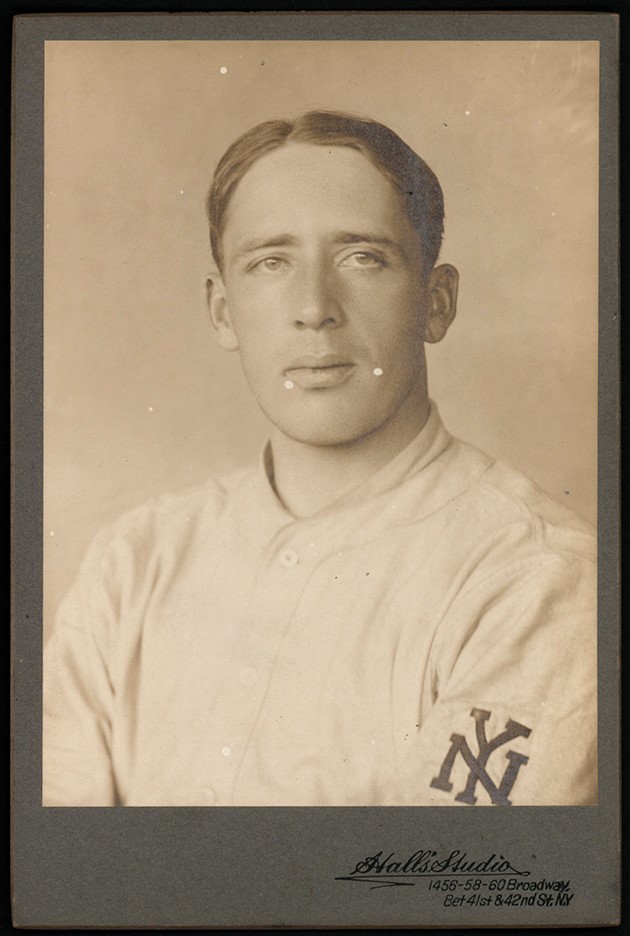 - Early 1900s Red Ames New York Giants Cabinet Card by Hall's Studio