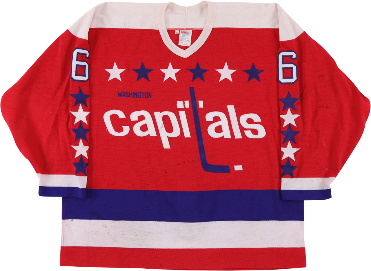 - Circa 1994-95 Calle Johansson Washington Capitals Game Worn Jersey