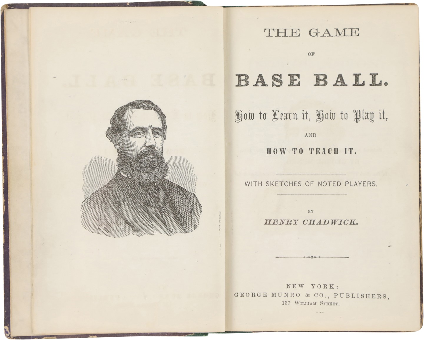 - Rare 1868 First Edition "American Game of Base Ball" by Henry Chadwick