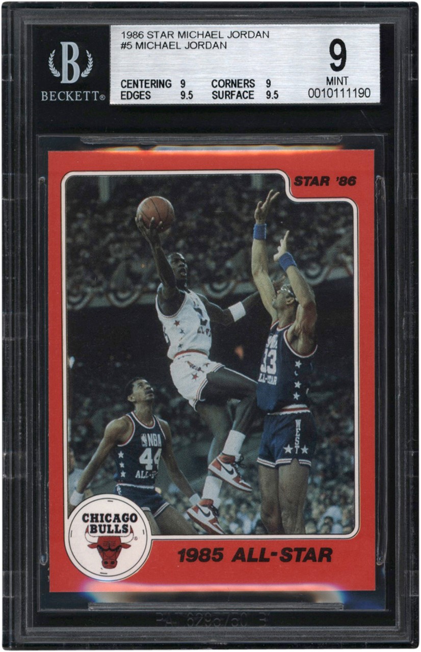 Basketball Cards - 1986 Star Michael Jordan #5 Michael Jordan BGS MINT 9