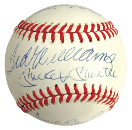 Autographed Baseballs - 500 Homerun Club Signed Baseball