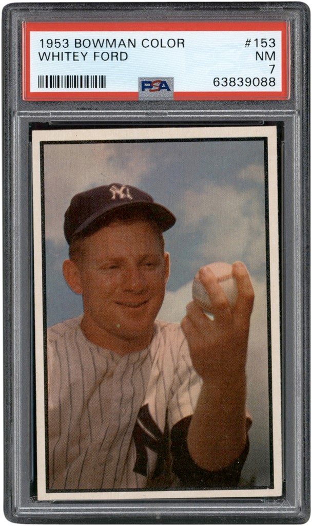 - 1953 Bowman Color #153 Whitey Ford PSA NM 7