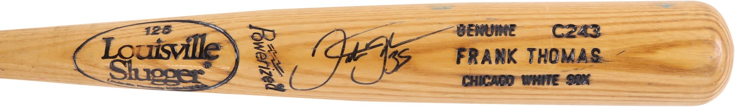 Baseball Equipment - 1991 Frank Thomas Chicago White Sox Signed Game Used Bat (PSA GU 7.5)