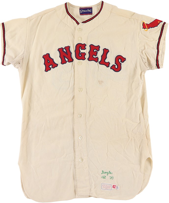 Baseball Equipment - 1970 Paul Doyle California Angels Game Worn Jersey