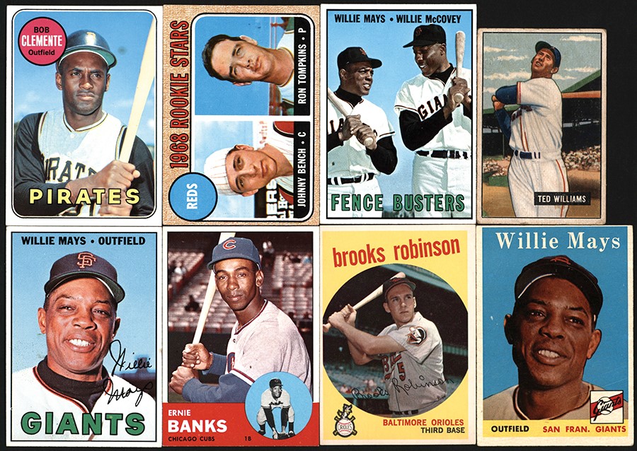 - 1951-1978 Topps & Bowman Hall of Fame Baseball Card Collection (103) w/Aaron, Mays & Williams