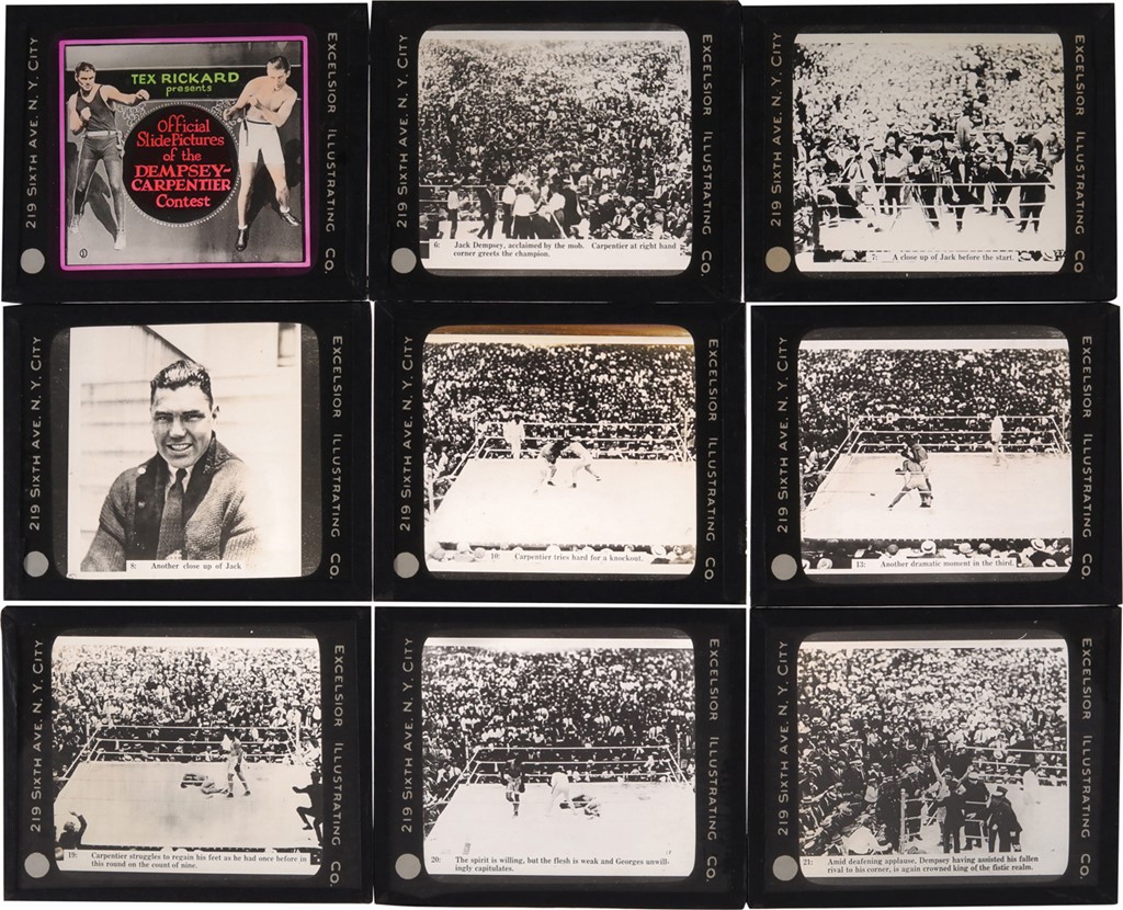 - 1921 Jack Dempsey vs. Georges Carpentier Glass Lantern Slides (21)
