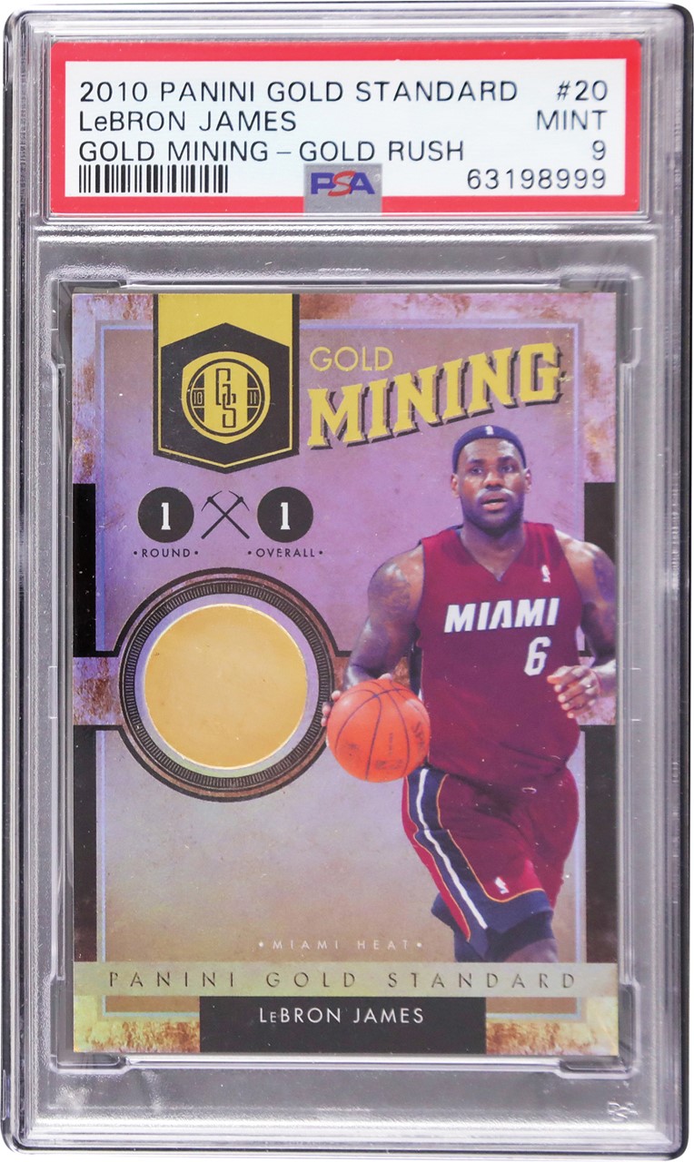 - 2010 Panini Gold Standard #20 LeBron James Gold Mining - Gold Rush PSA MINT 9 5/8