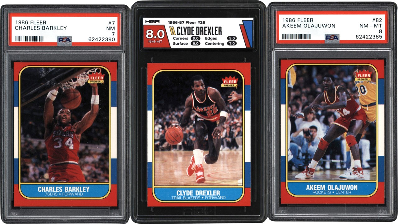 - 1986 Fleer Basketball Near Complete Set (131/132) w/Two PSA Graded