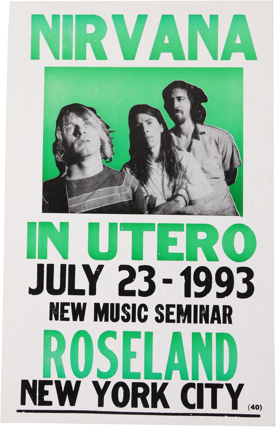 - 1993 Nirvana Roseland Ballroom New York City Original Poster