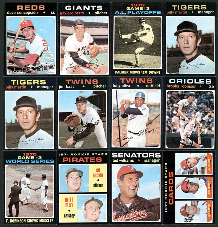 - 1971 High-Grade Topps Baseball w/Stars and High Numbers (1800+)