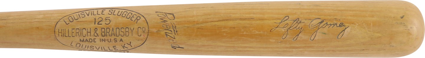 Baseball Equipment - 1950s Lefty Gomez Post-Career Professional Model Bat