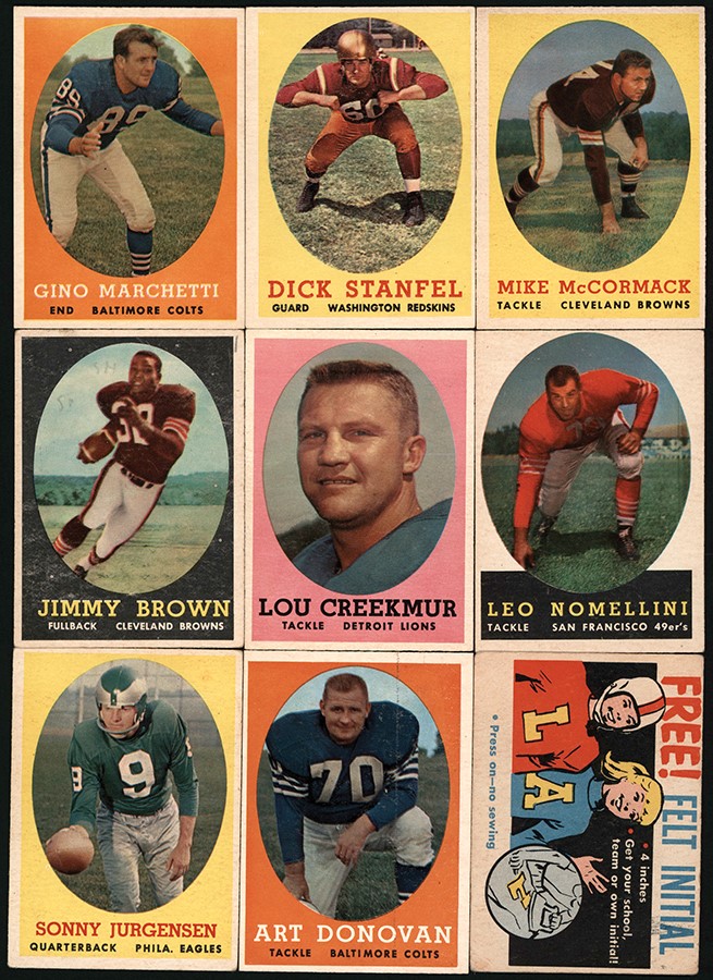 Football Cards - 1958 Topps Football Complete Set (132)