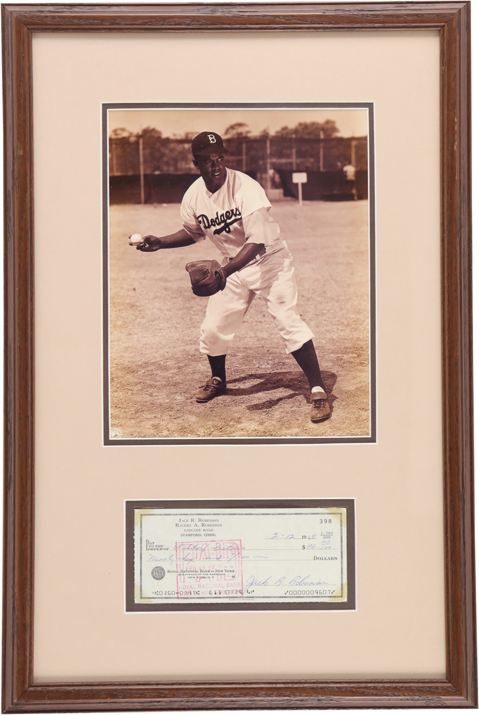 - 1967 Jackie Robinson Signed Check (PSA)