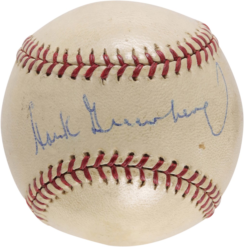 - Hank Greenberg Single-Signed Baseball (PSA)