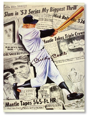 Mantle and Maris - Mickey Mantle Signed Sport Impressions Posters (11)