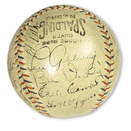 NY Yankees, Giants & Mets - 1931 New York Yankees Team Signed Baseball