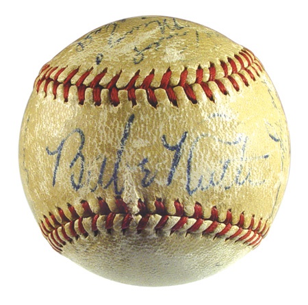 Lot Detail - 1947 BROOKLYN DODGERS TEAM SIGNED ONL (FRICK) BASEBALL WITH  ROOKIE JACKIE ROBINSON, REESE, SNIDER, HODGES, ETC. - PSA/DNA LOA