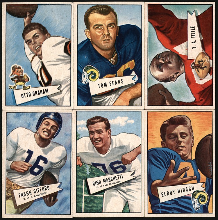 Football Cards - 1952 Bowman Football Small Card Collection (73) w/Gifford Rookie