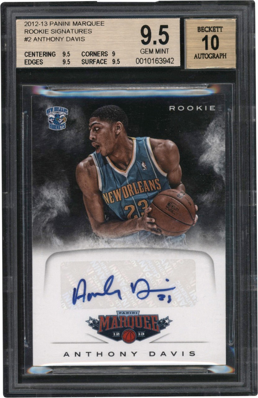 - 2012-13 Panini Marquee Rookie Rookie Signatures #2 Anthony Davis Autograph BGS GEM MINT 9.5 - Auto 10