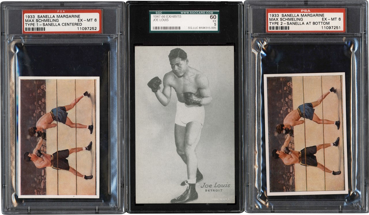 - Joe Louis and Max Schmeling PSA & SGC Trio