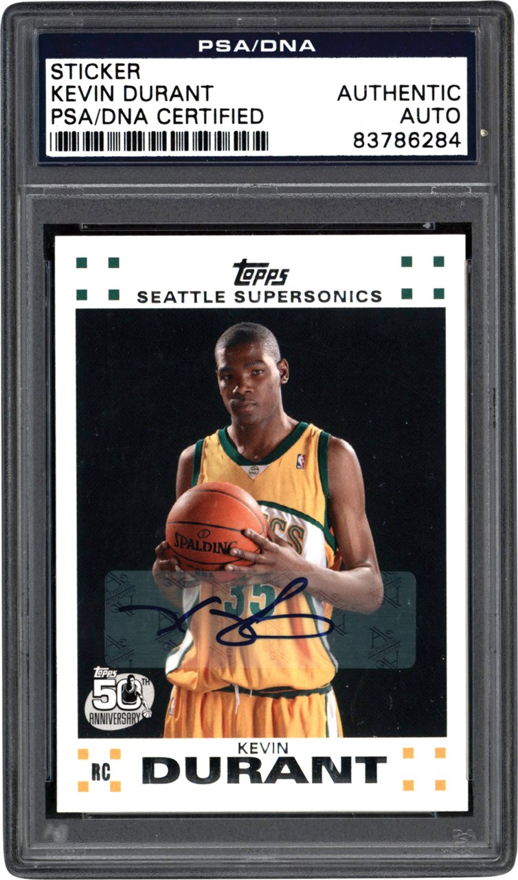 - 2007-08 Topps Rookie Set #2 Kevin Durant Autograph Rookie PSA