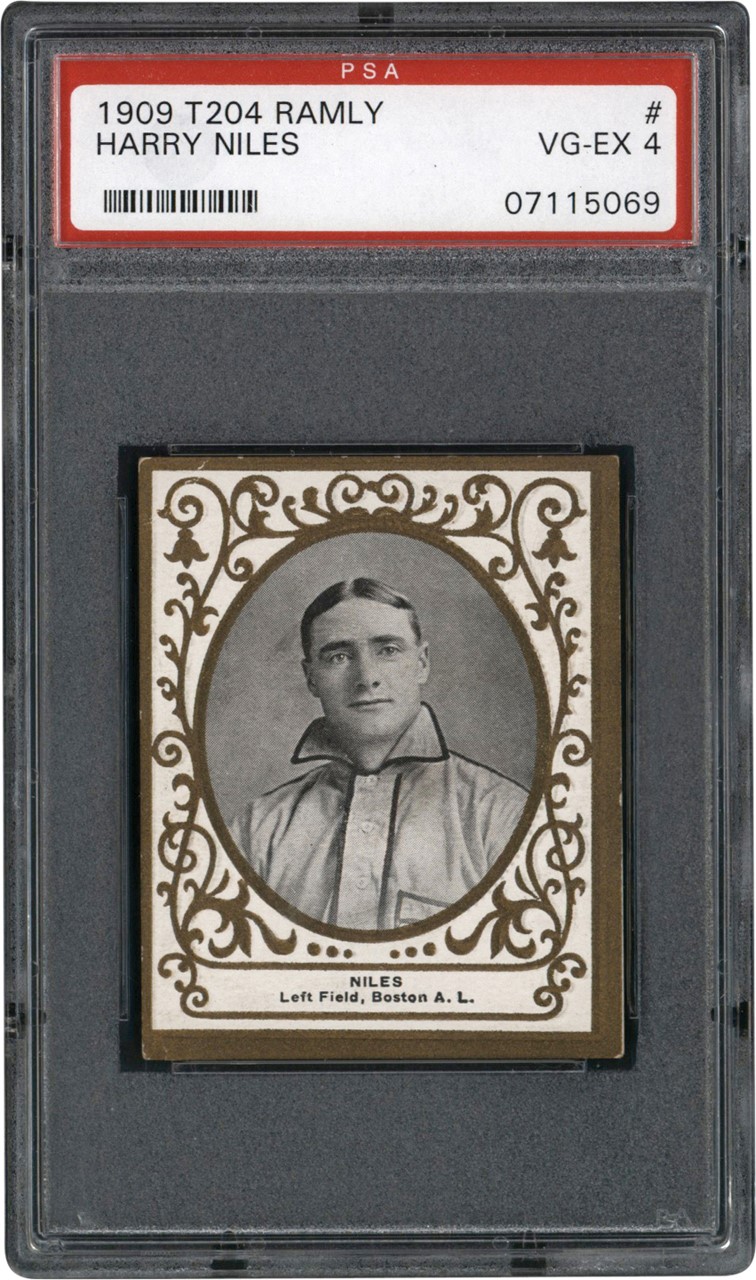 - 1909 T204 Ramly Harry Niles PSA VG-EX 4