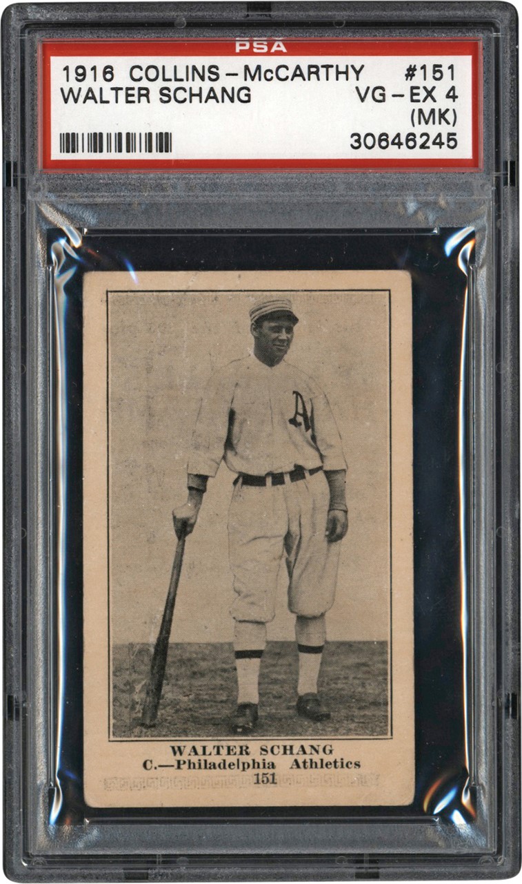 - 1916 Collins-McCarthy #151 Wally Schang PSA  VG-EX 4 (MK)