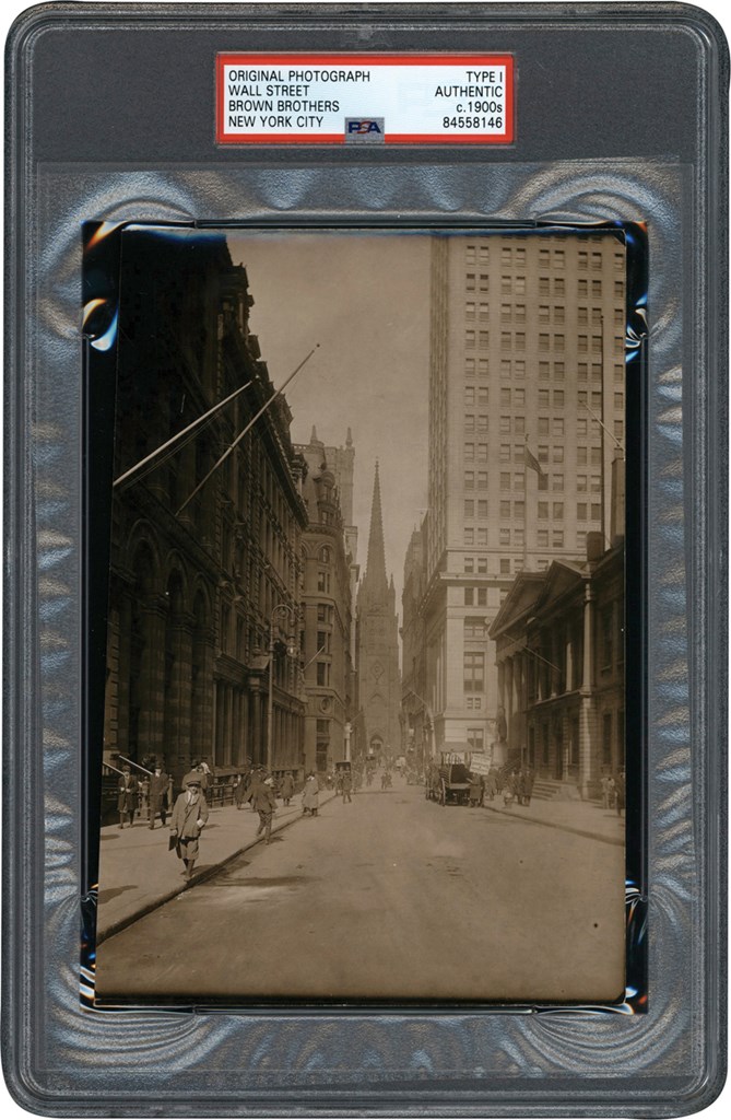 The Brown Brothers Photograph Collection - Circa 1890 Wall Street New York Photograph (PSA Type I)