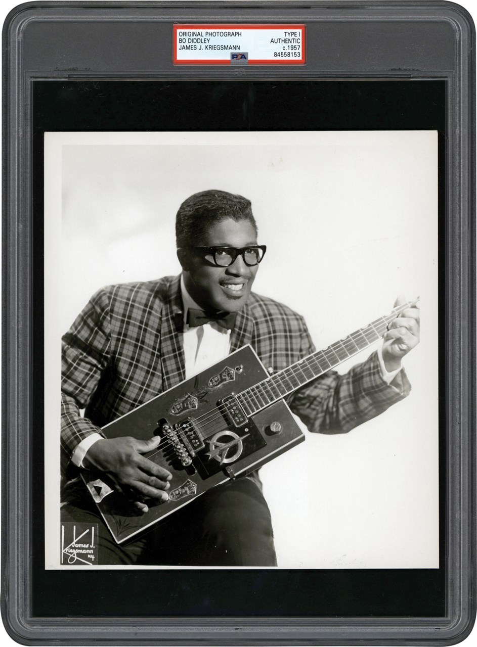 The Brown Brothers Photograph Collection - Bo Diddley and His "Twang Machine" Publicity Photograph (PSA Type I)
