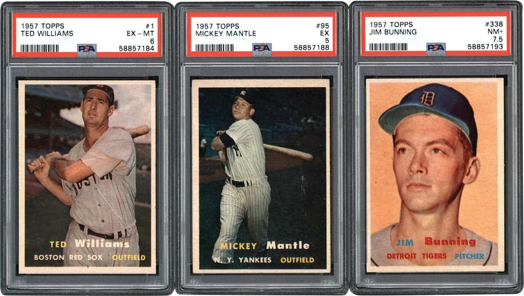 - 1957 Topps Baseball Partial Set (303/406) w/PSA