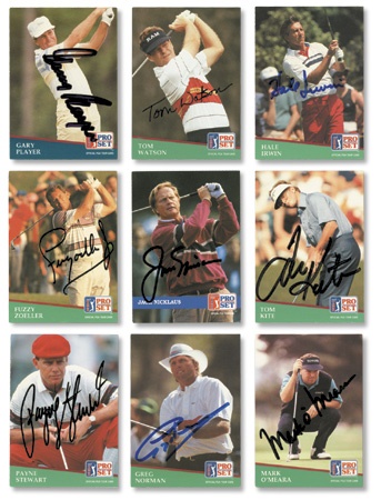 Lot of 1500+ Autographed Golf Cards