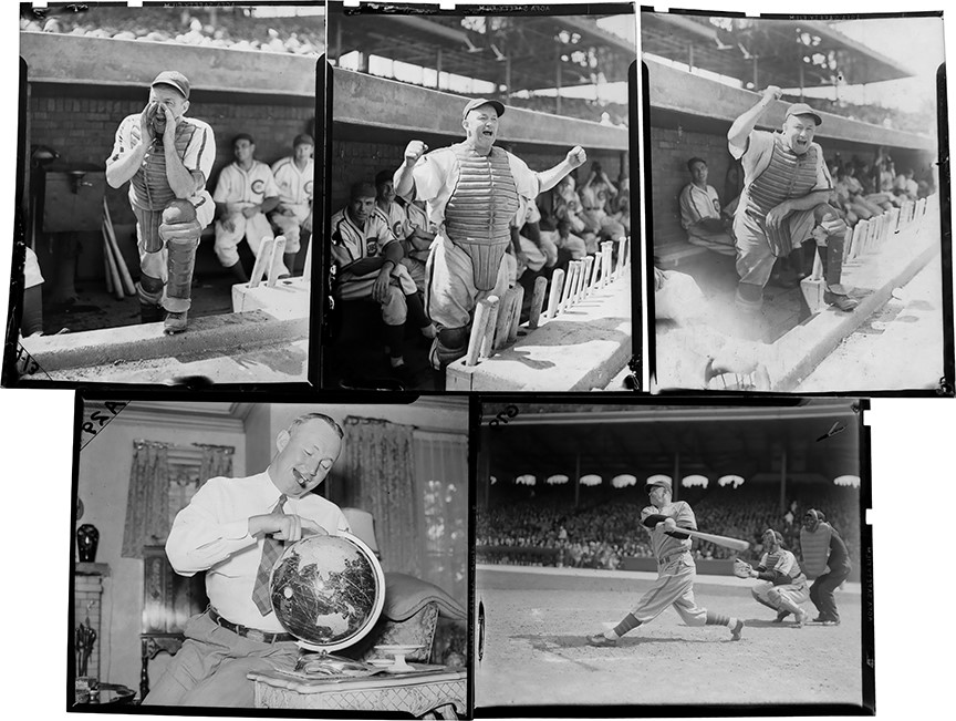 - 1930s Gabby Hartnett Chicago Cubs Original Negatives (5)