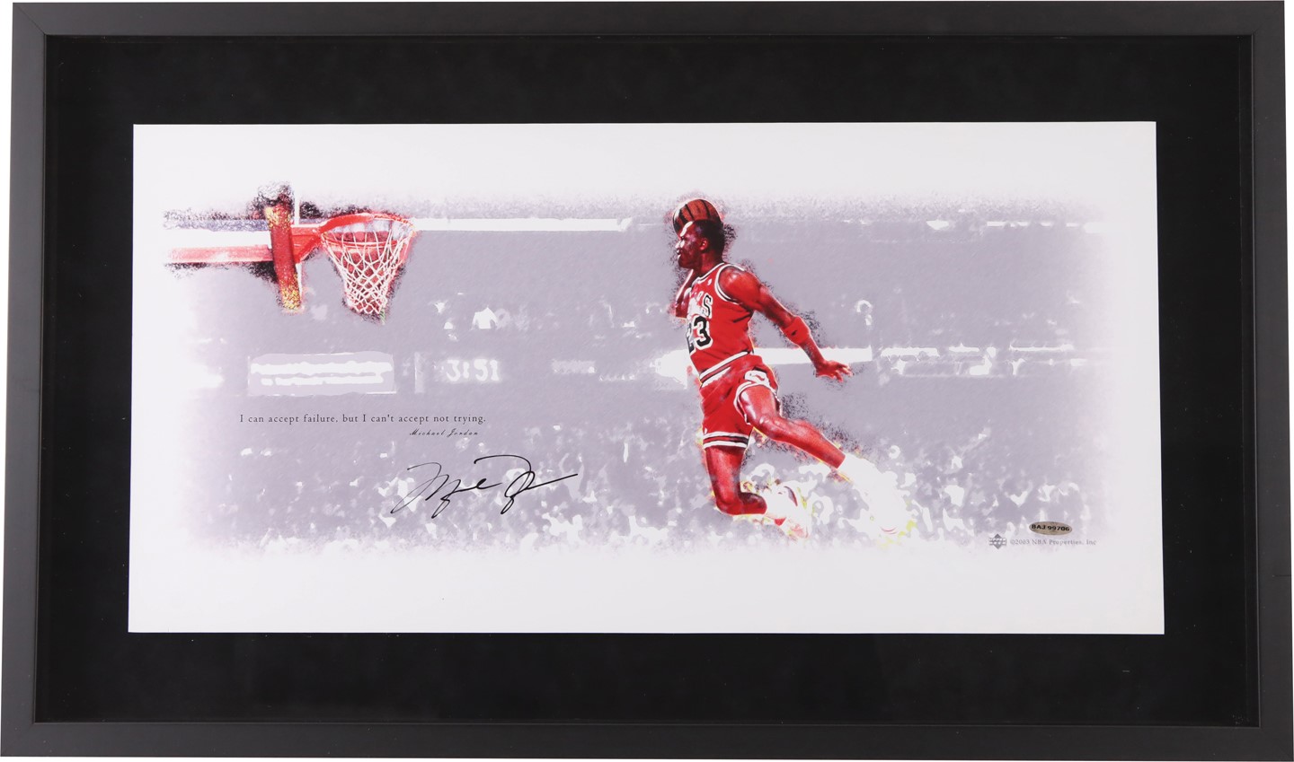 - Michael Jordan Signed Gatorade Slam Dunk Collage (UDA)