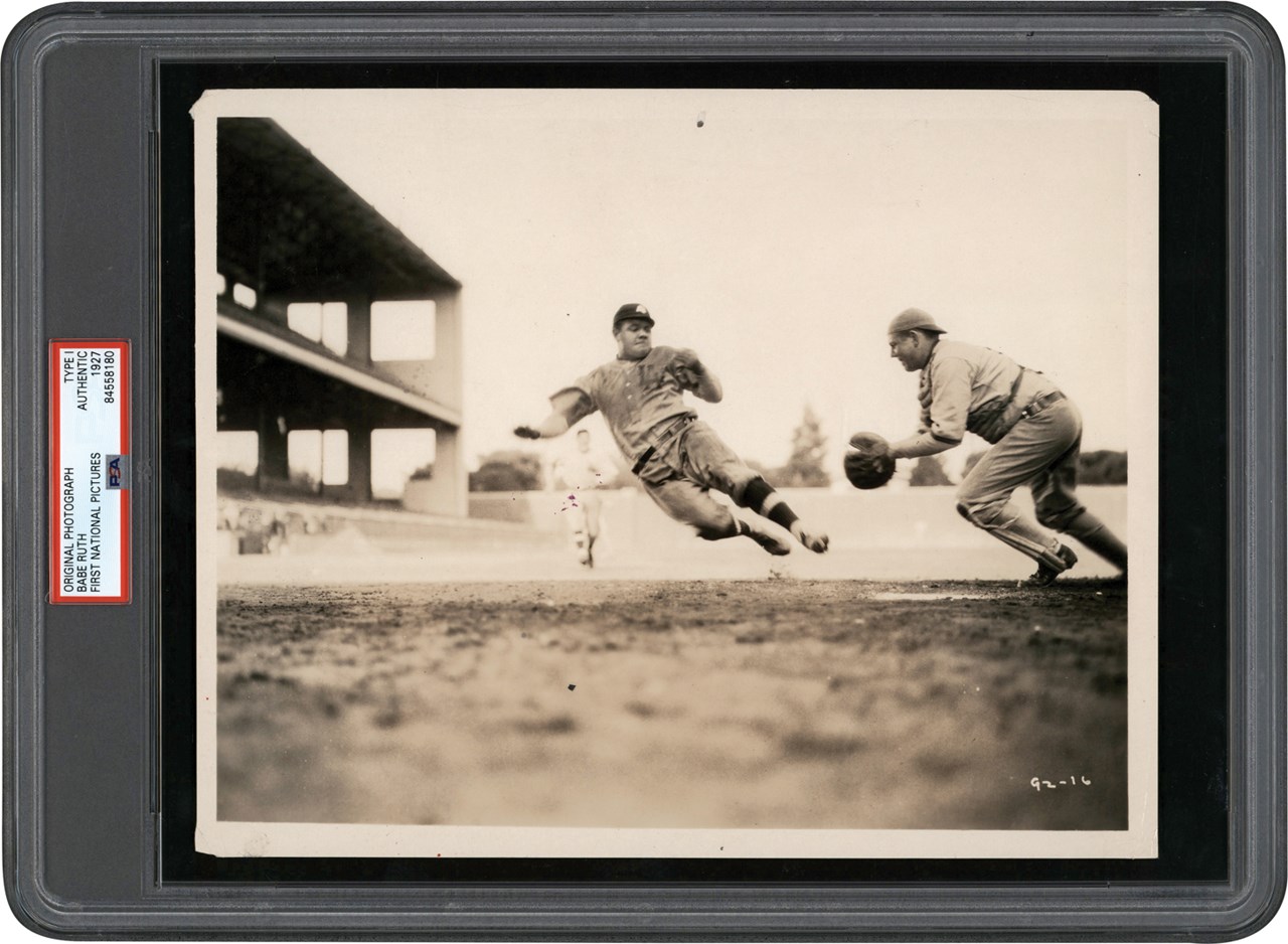The Brown Brothers Photograph Collection - 1927 Babe Ruth Movie Still from "Babe Comes Home" (PSA Type I)