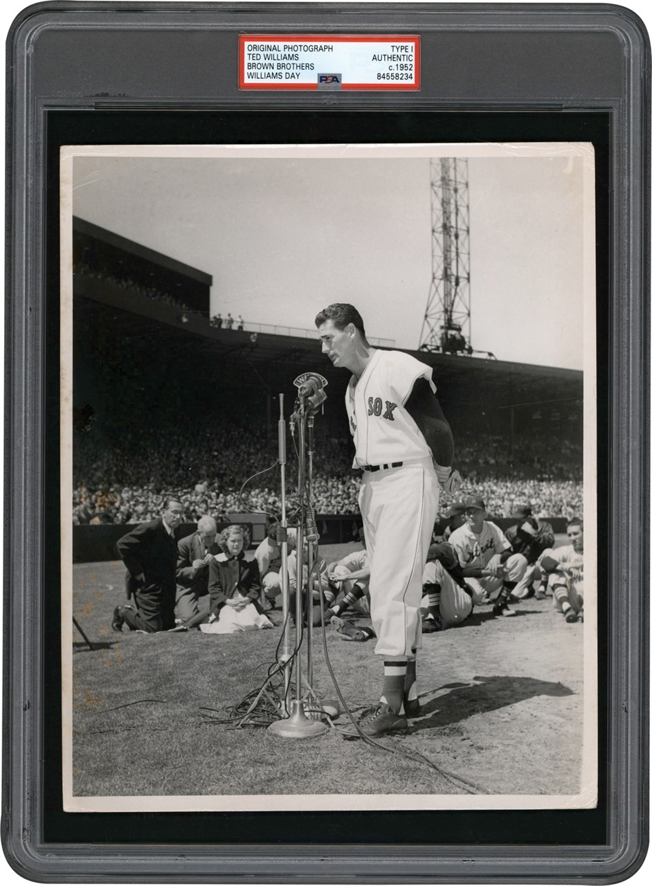 The Brown Brothers Photograph Collection - 1952 Ted Williams Day Photograph (PSA Type I)