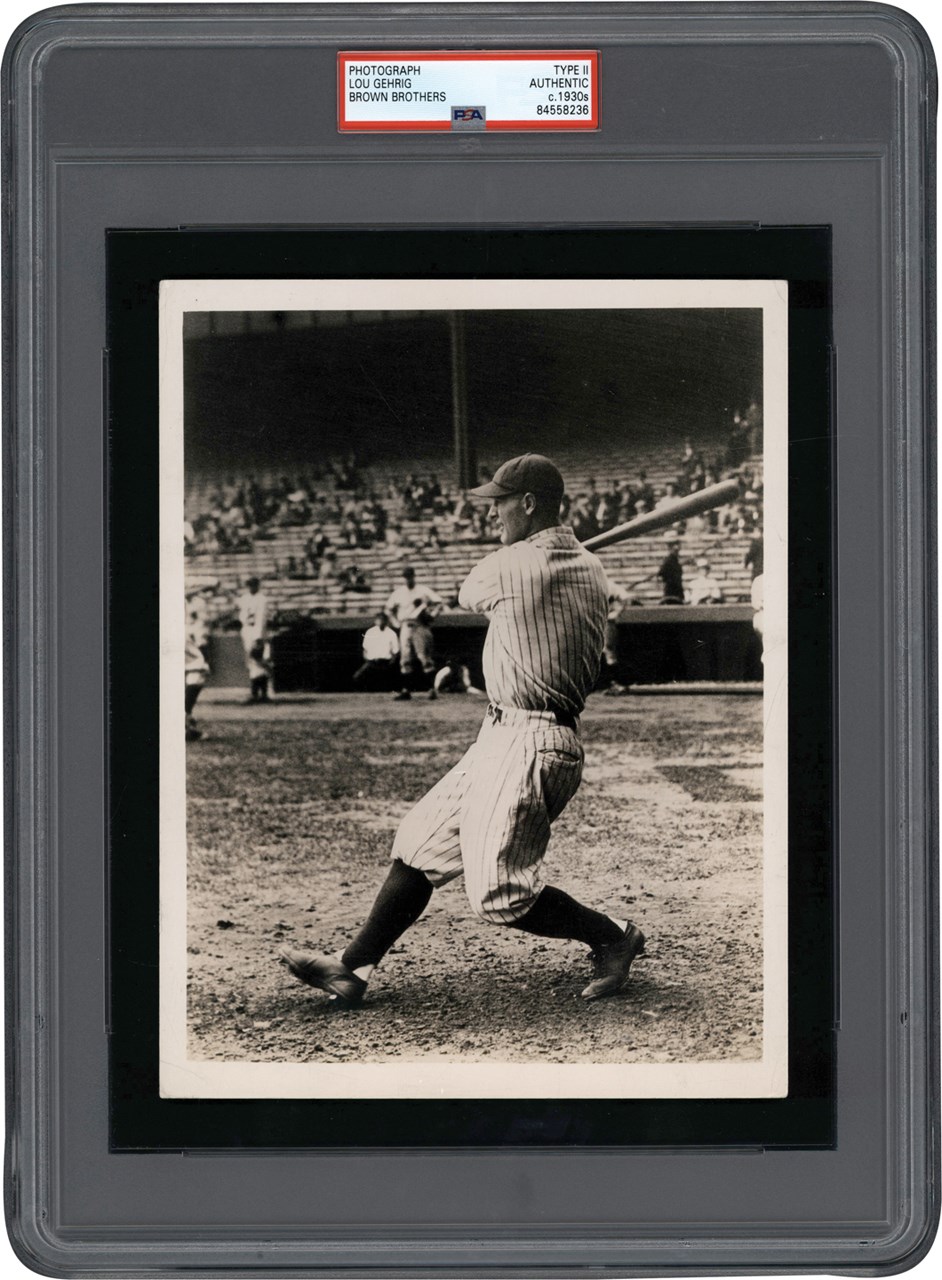 The Brown Brothers Photograph Collection - Lou Gehrig Photograph (PSA Type II)