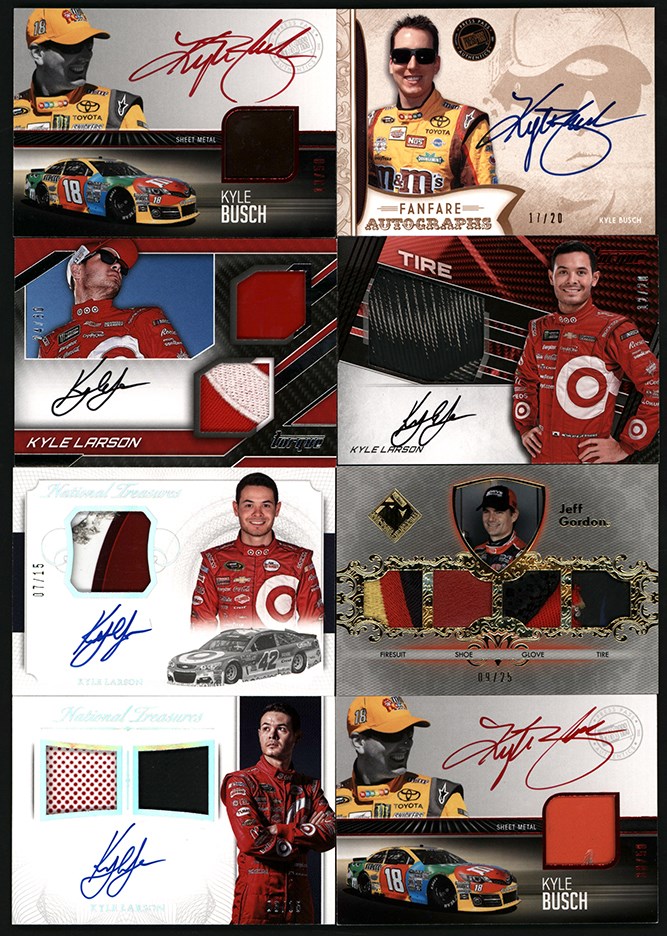 - NASCAR Autograph, Memorabilia & Insert Collection with National Treasures & Major Names Petty, Stewart, Gordon, Larson (98)