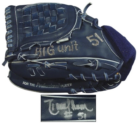 - Randy Johnson Autographed Game Used Glove