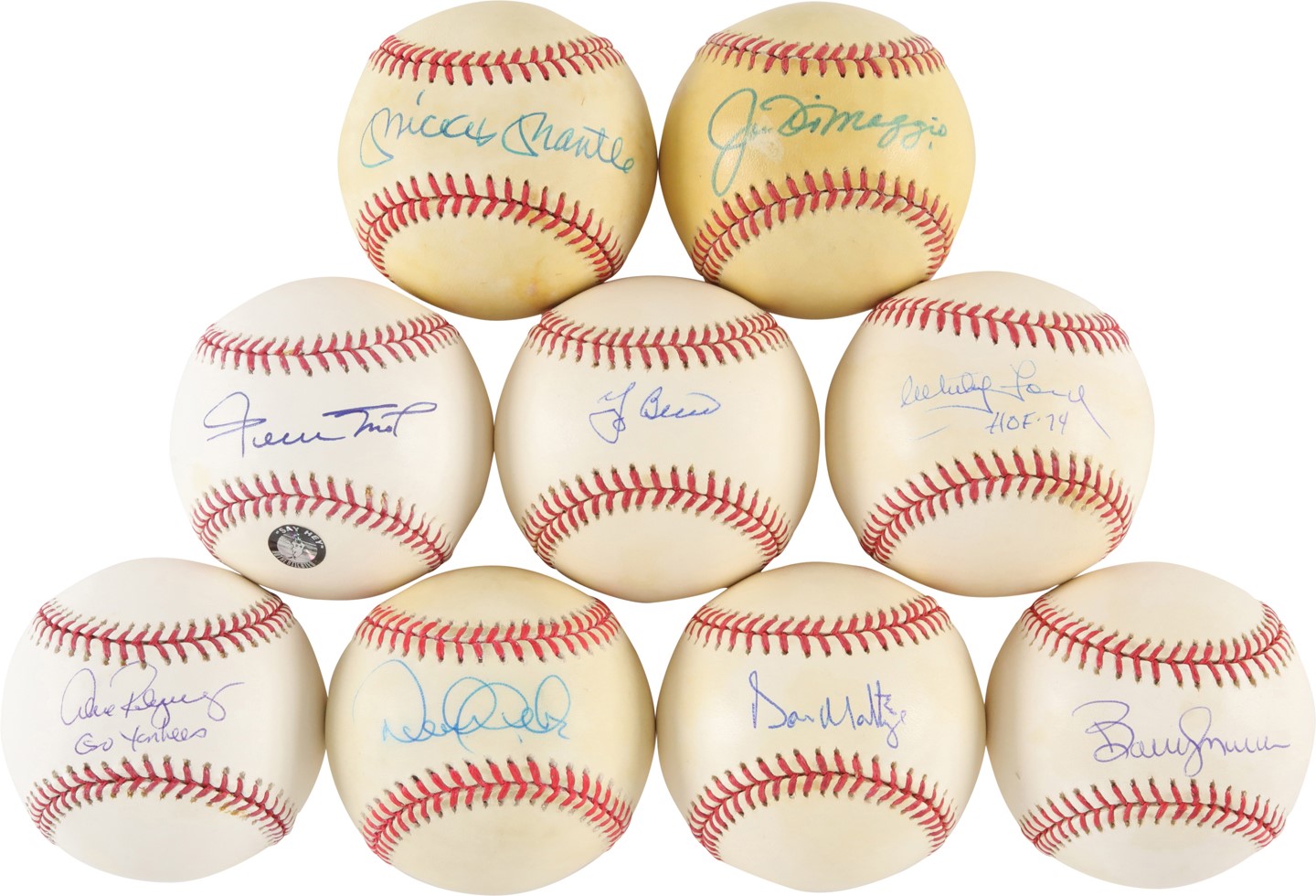 - Hall of Famers & Stars Single-Signed Baseball Collection (33)
