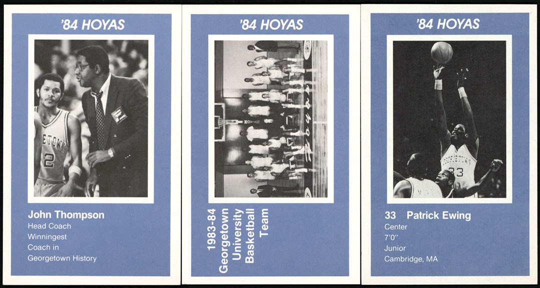 Basketball Cards - 1984 Georgetown Hoyas Basketball Complete Team Set w/Patrick Ewing (15)