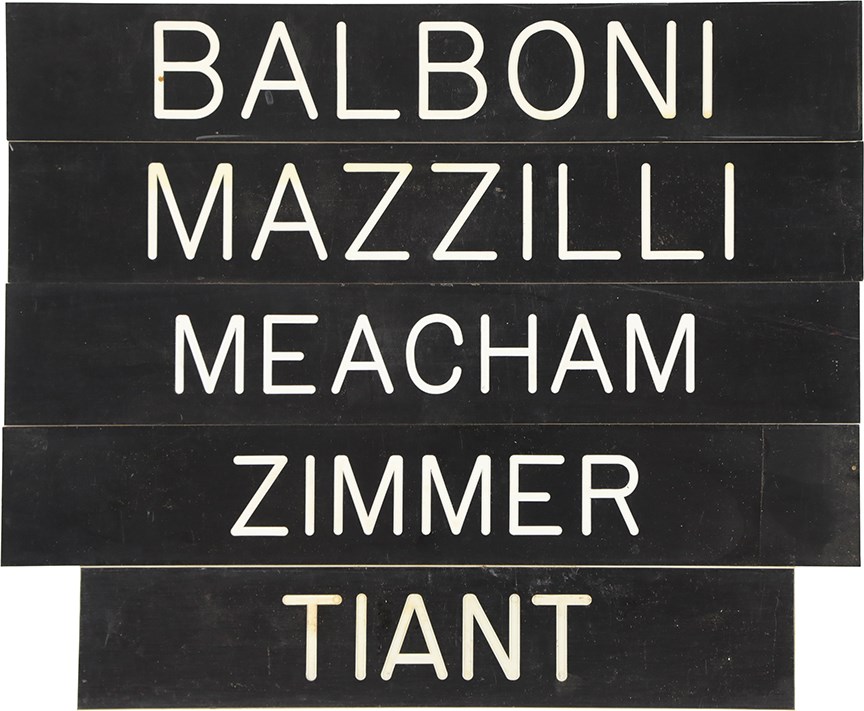 - Circa 1980 New York Yankees Locker Room Name Plate Collection (14)
