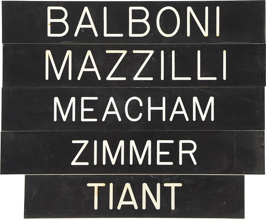Circa 1980 New York Yankees Locker Room Name Plate Collection 14 