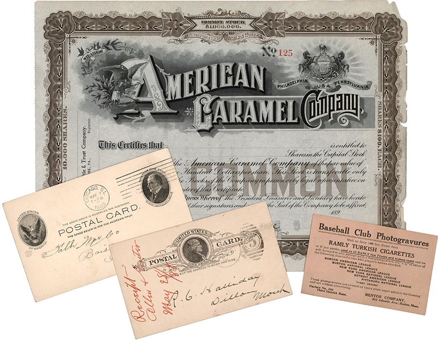 urn-of-the-Century Tobacco and Candy Card Memorabilia Collection (4) w/Ramly Redemption Certificate