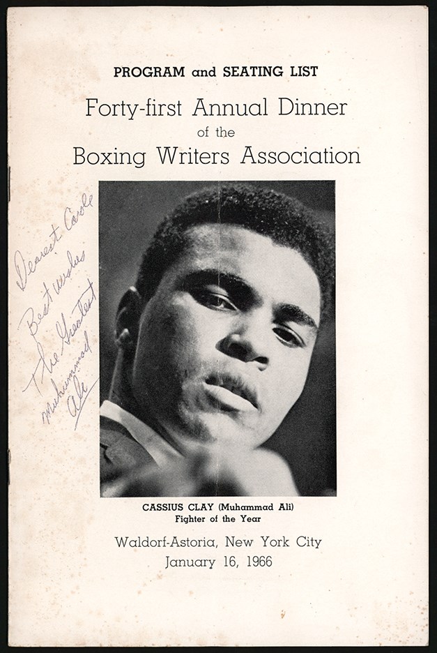 1966 Muhammad Ali Signed Banquet Program