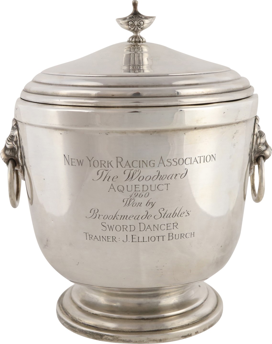 - 1960 Aqueduct The Woodward "Sword Dancer" Winner's Sterling Silver Ice Bucket