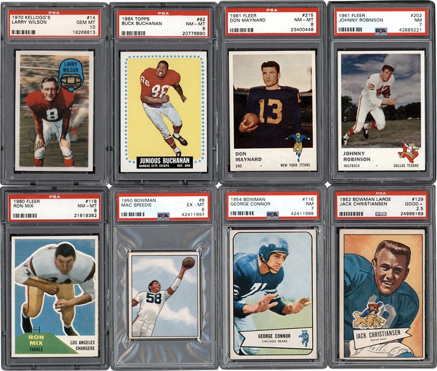 - 1948-1988 Football Hall of Famers & Stars Card Collection (28) All PSA & SGC