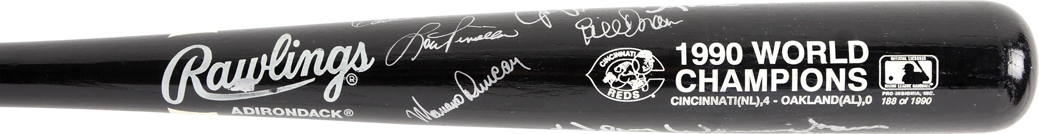 Pete Rose & Cincinnati Reds - 1990 World Champion Cincinnati Reds Signed Bat