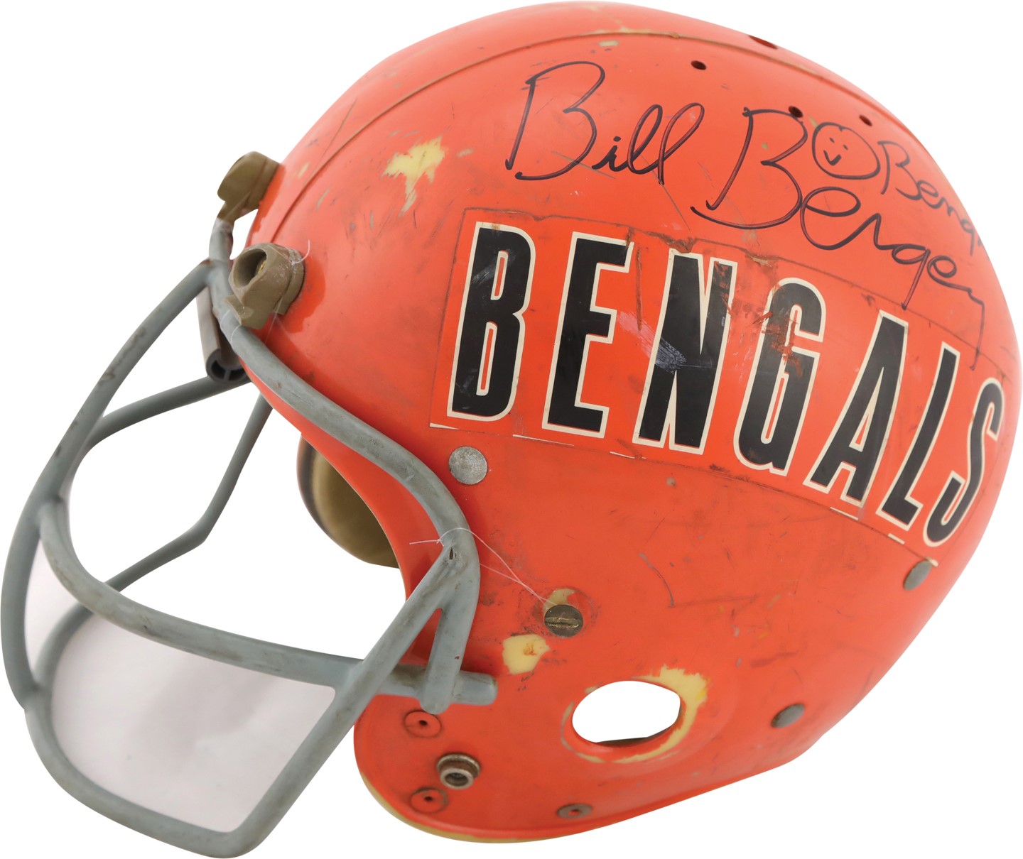 - Early 1970s Bill Bergey Cincinnati Bengals Signed Game Worn Helmet